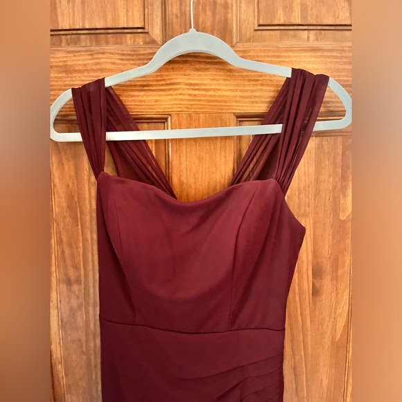 Azazie Kit Dress - Cabernet Size 4 - Picture 5 of 6